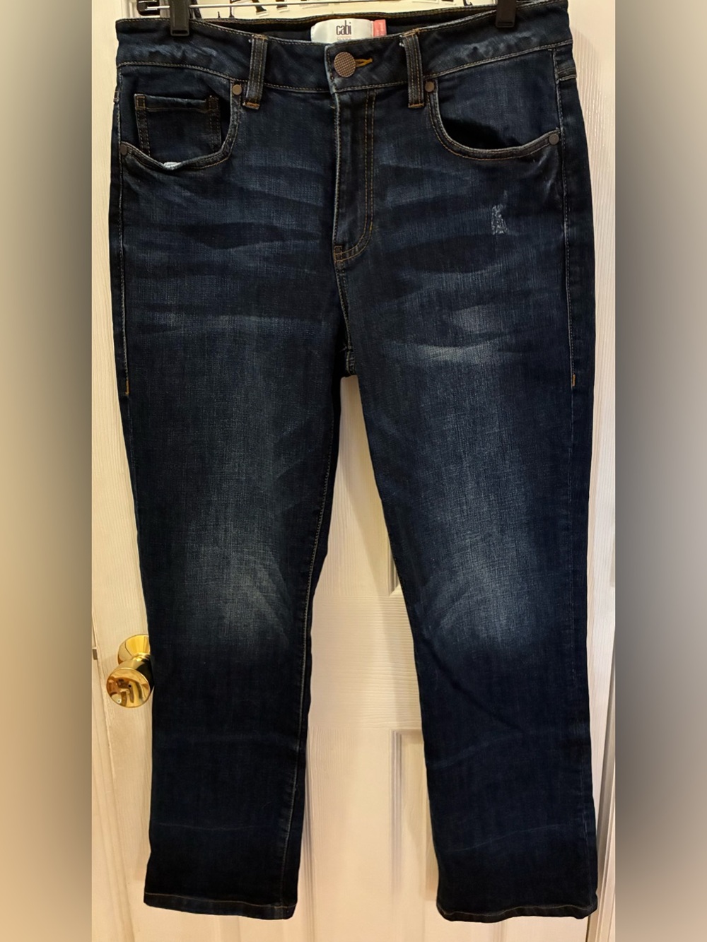 CAbi Dark Blue True Boyfriend Jeans with Subtle Fading